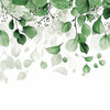 Hangende groene bladeren fotobehang V36