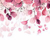 Hangende roze bladeren fotobehang 