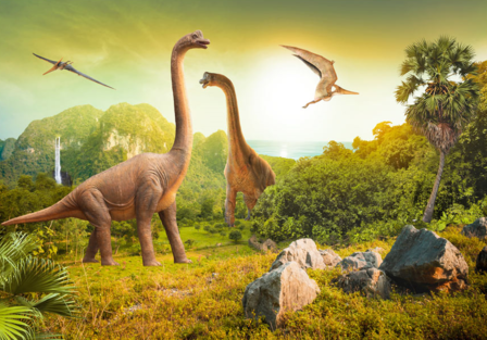 Dinosaurus vliesbehang Dinowereld XL