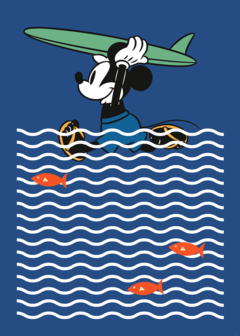 Mickey Mouse behang Gone Surfin