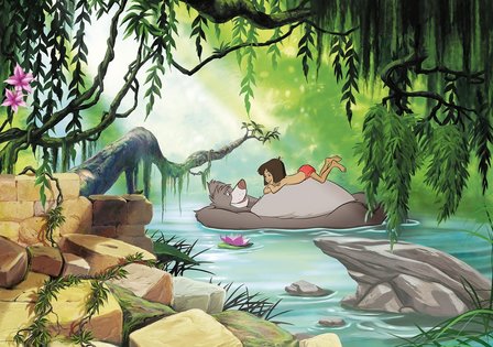 Jungle Book fotobehang Swimming