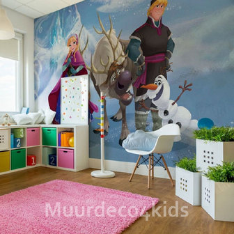 half acht Disco Vakantie Disney Frozen fotobehang Anna en Kristoff NU 40% KORTING en OP=OP