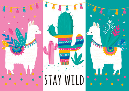 Lama behang Stay Wild