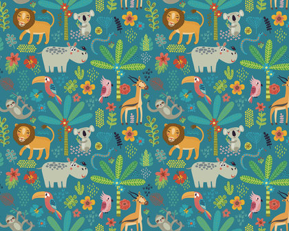 Jungle vliesbehang Jungle Animals L