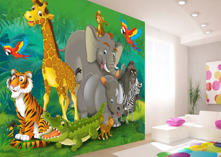 Jungle fotobehang XL Dieren junior