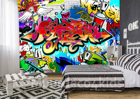 Intens extase Hoogland Street Art Graffiti fotobehang | Muurdeco4kids