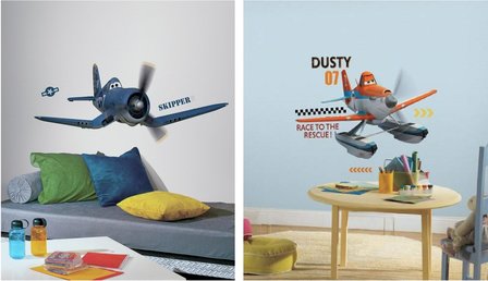 Planes muurstickers Dusty en Skipper