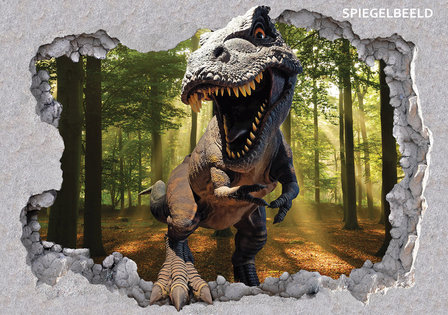 Dinosaurus T-Rex fotobehang 3D Bos