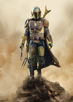 Star Wars the Mandalorian fotobehang Hunter