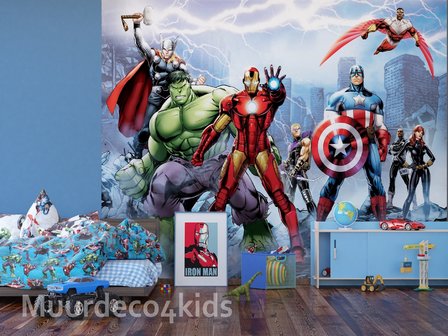 Avengers behang getekend