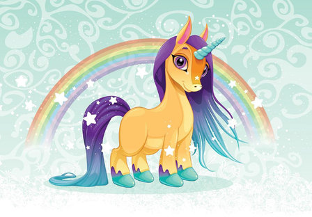 Unicorn Pony behang Rainbow