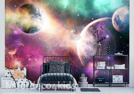 Planeten behang Colourful Space