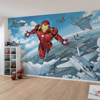 Avengers fotobehang Iron Man Flight