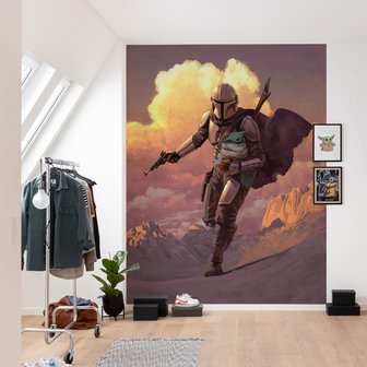 Mandalorian fotobehang Escape