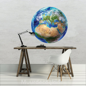 Behangcirkel Aarde wereldbol