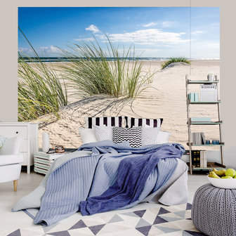 Strand en duinen behang slaapkamer