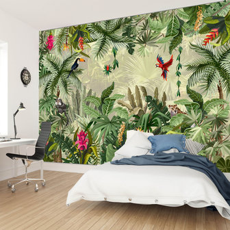Into the Jungle behang slaapkamer