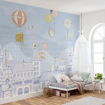 Kinderkamer behang Rooftop Ralley