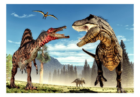 Dinosaurus behang Fighting