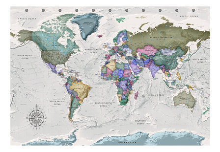 Wereldkaart behang World Destinations