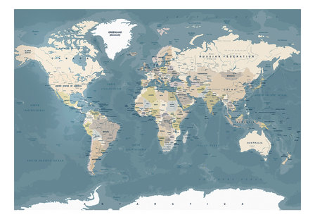 Wereldkaart behang Vintage Map