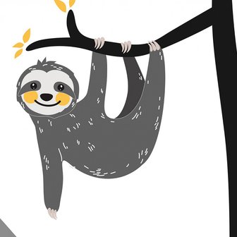 Dieren behang Cute Sloths