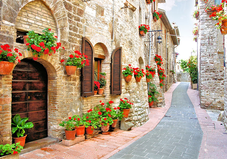 Italiaans straatje fotobehang