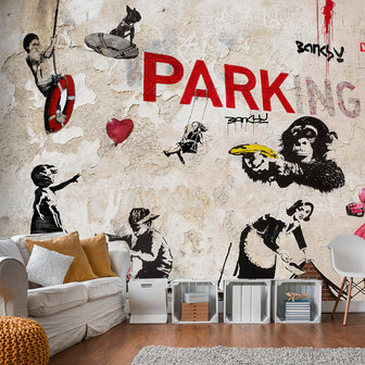 Banksy fotobehang Collage