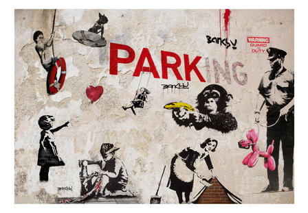 Banksy fotobehang Collage