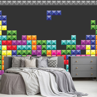 Game behang Tetris blokken