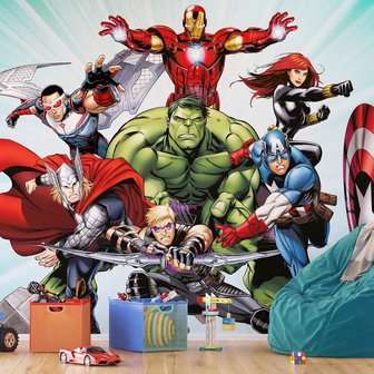Marvel Avengers behang Attack