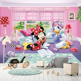 Minnie Mouse fotobehang met Katrien 