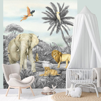 Babykamer Jungle behang Jungle droom P3-G