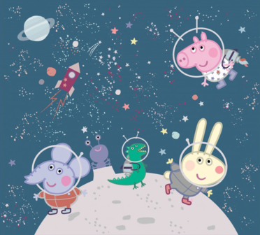 Peppa Pig behang Space NIEUW