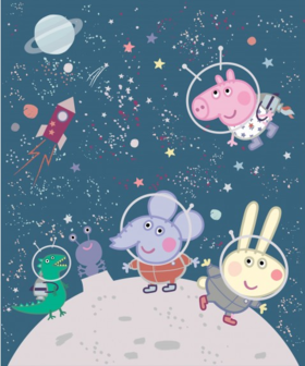 Peppa Pig behang Space 225 x 270 cm