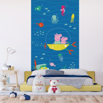 Peppa Pig behang Onderwater 150 x 270 cm