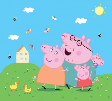 Peppa Pig behang NIEUW