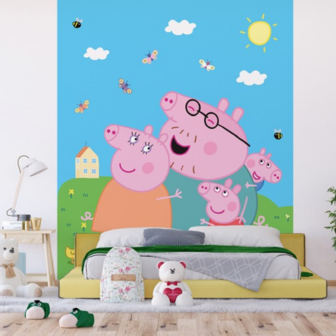 Peppa Pig behang 225 x 270 cm