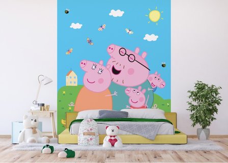 Peppa Pig behang kinderkamer