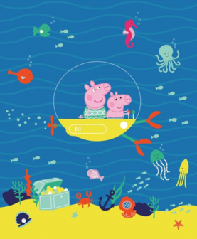 Peppa Pig behang Onderwater kinderkamer