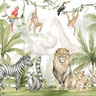 Jungle Safari behang - Walltastic