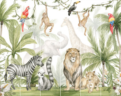 Jungle Safari behang - Walltastic