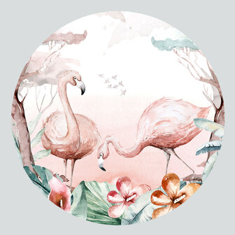 Muurcirkel Flamingo&#039;s M4K018