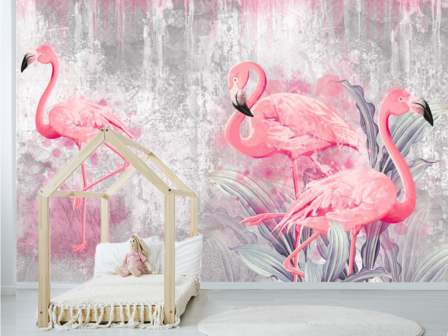 Flamingo VINYL behang 