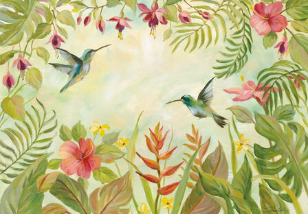 Tropisch behang Kolibrie - ook op maat mogelijk 