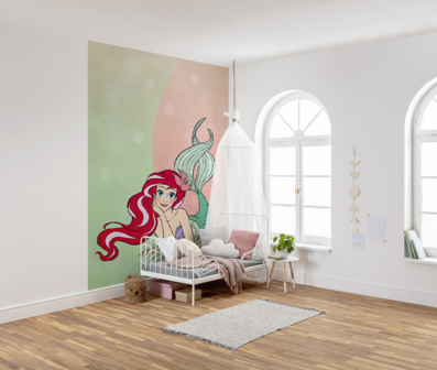 Zeemeermin behang Ariel Pastel