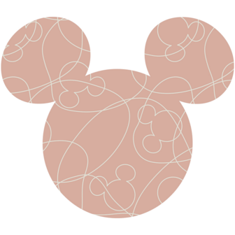 Mickey Mouse muurcirkel Mickey Head Knotted