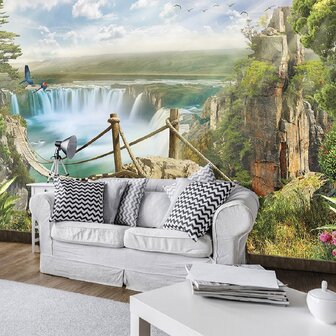 Jungle fotobehang Waterval 