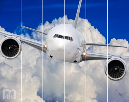 Aeroplane - Vliegtuig - Posterbehang - (305 x 244 cm) - (6 Panelen)
