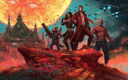 Guardians of the Galaxy behang Panorama
